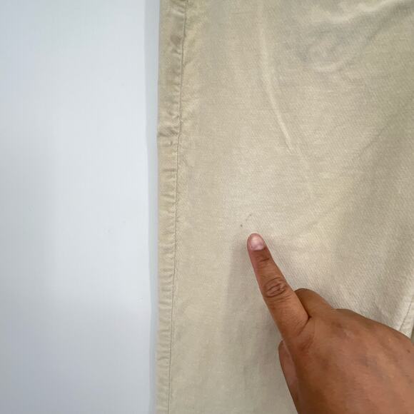 Anthropologie BDG Ruched V Front Flare Cream Suede Jeans Women's 30 90s Y2K - Picture 8 of 14